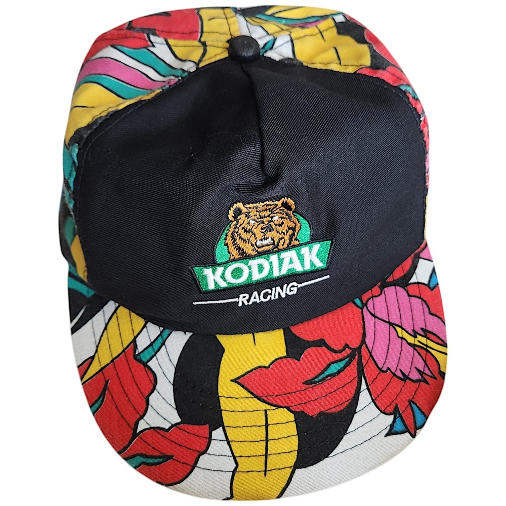Vintage KODIAK Tobacco Racing Tucker Hat‎ Nascar Snapback Adjustable Cap Colorfu